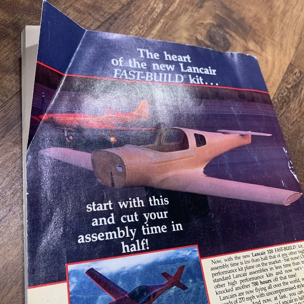 August 1991 Kitplanes Magazine Vintage Magazine